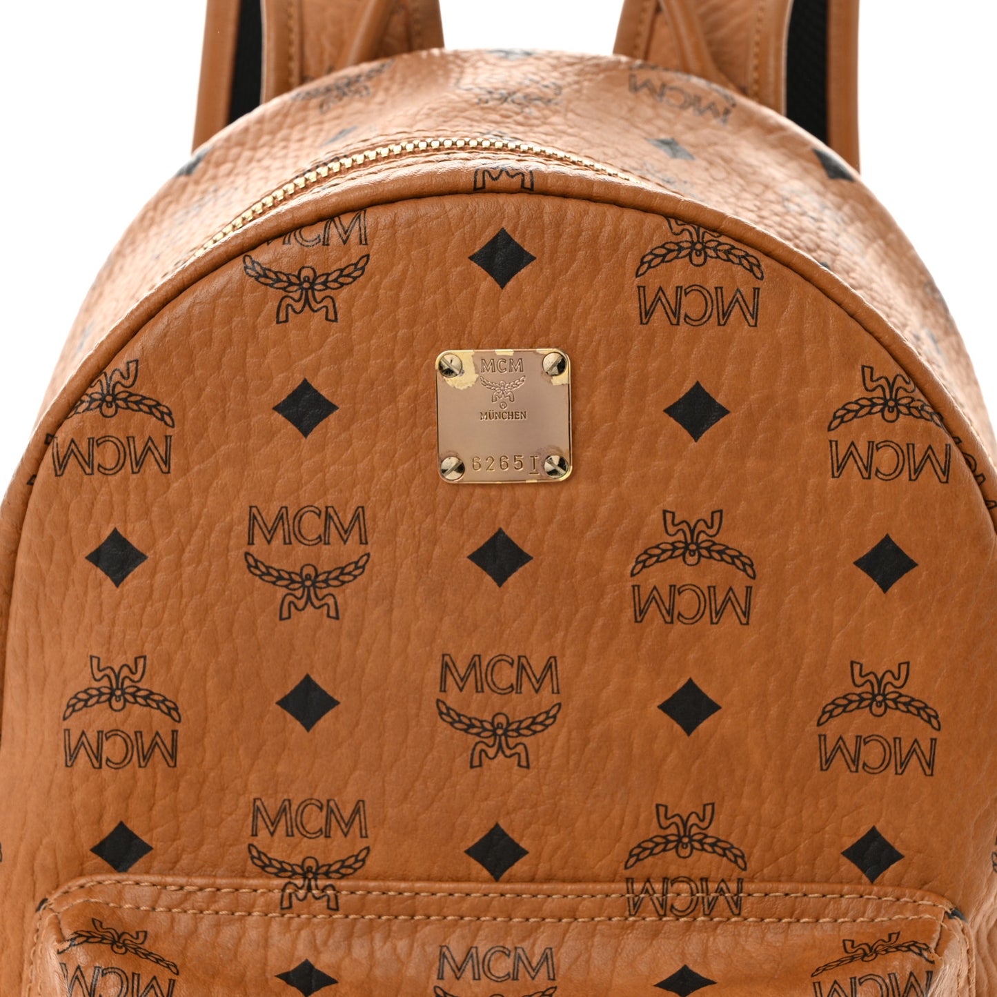 Visetos Small Side Stud Stark Backpack Cognac