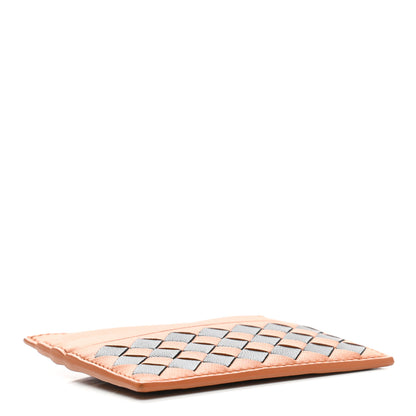 Bottega Veneta Nappa Intrecciato Woven Bi-Color Card Holder Tan Black 4 of 8