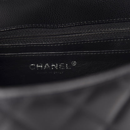 Chanel Caviar Quilted Jumbo Single Flap Black 8 of 10
