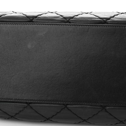 Chanel Iridescent Calfskin Large Just Mademoiselle Bowling Bag Black 12 of 13