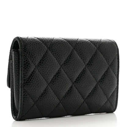 Chanel Caviar Quilted Flap Card Holder Black 3 of 9