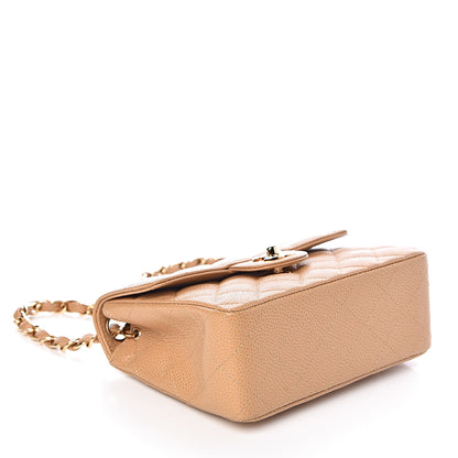 Chanel Caviar Quilted Mini Square Flap Beige 4 of 10