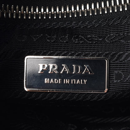 Prada Nylon Vela Shoulder Bag Black Cuoio 8 of 8