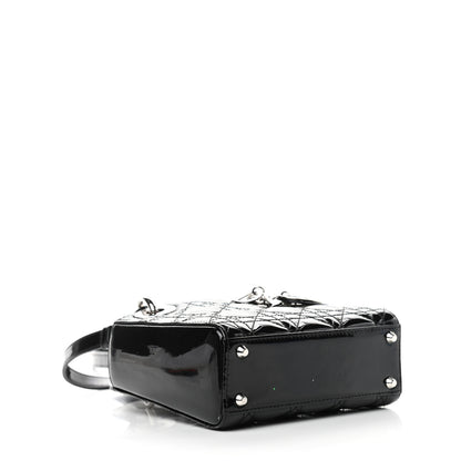 Christian Dior Patent Cannage Mini Lady Dior Black 4 of 9