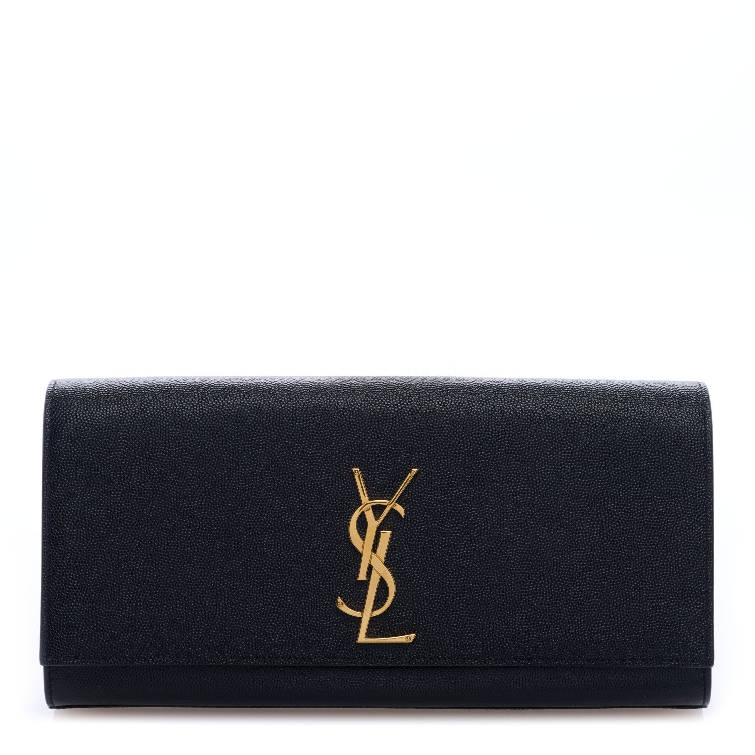 Saint Laurent Grain De Poudre Monogram Cassandre Clutch Black 1 of 6