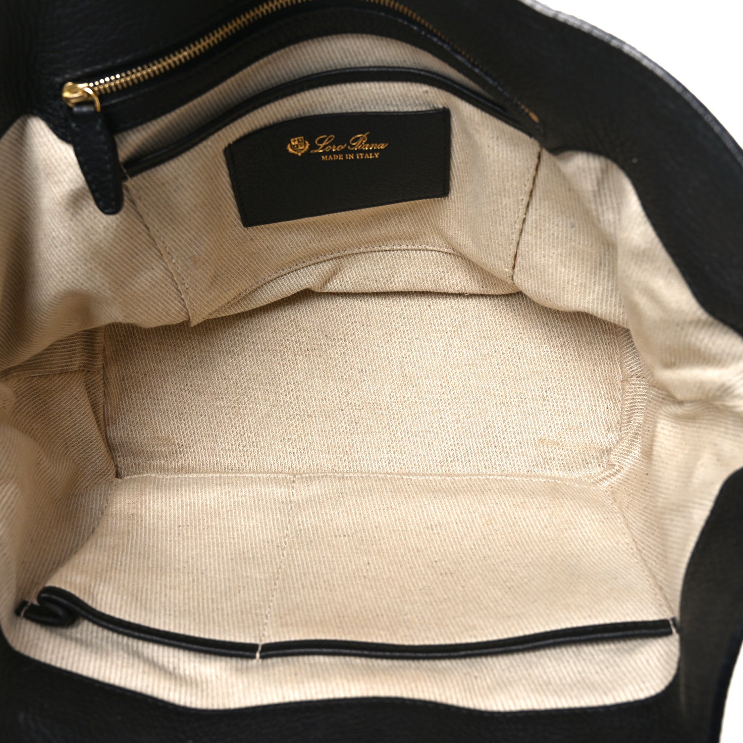 Loro Piana Grained Calfskin Bellevue Odessa Black 5 of 9