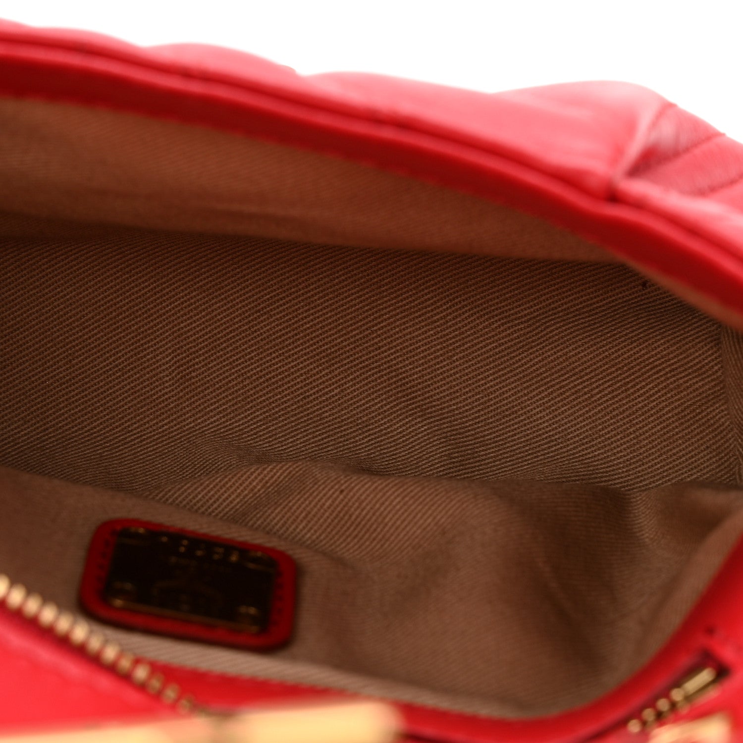 MCM Calfskin Quilted Small Patricia Belt Bag Ruby Red 5 of 15