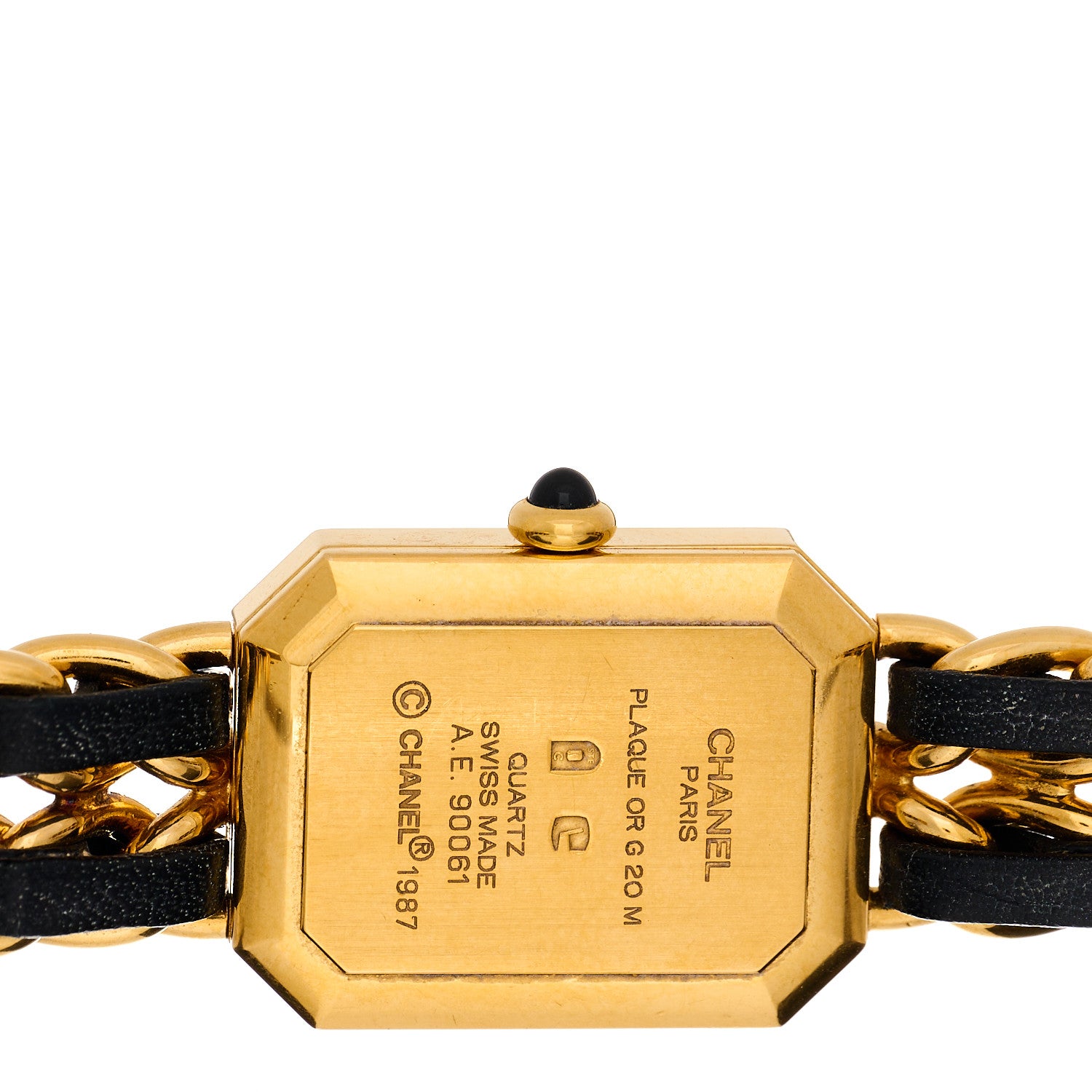 Chanel Stainless Steel Lambskin 20mm Chain Premiere Quartz Watch Gold S 4 of 4