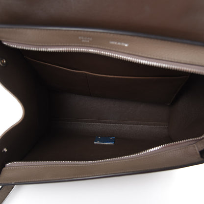 Celine Drummed Calfskin Suede Small Trapeze Souris 4 of 8