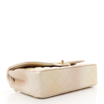 Chanel Metallic Goatskin Quilted Ombre Medium Double Flap Gold 4 of 12