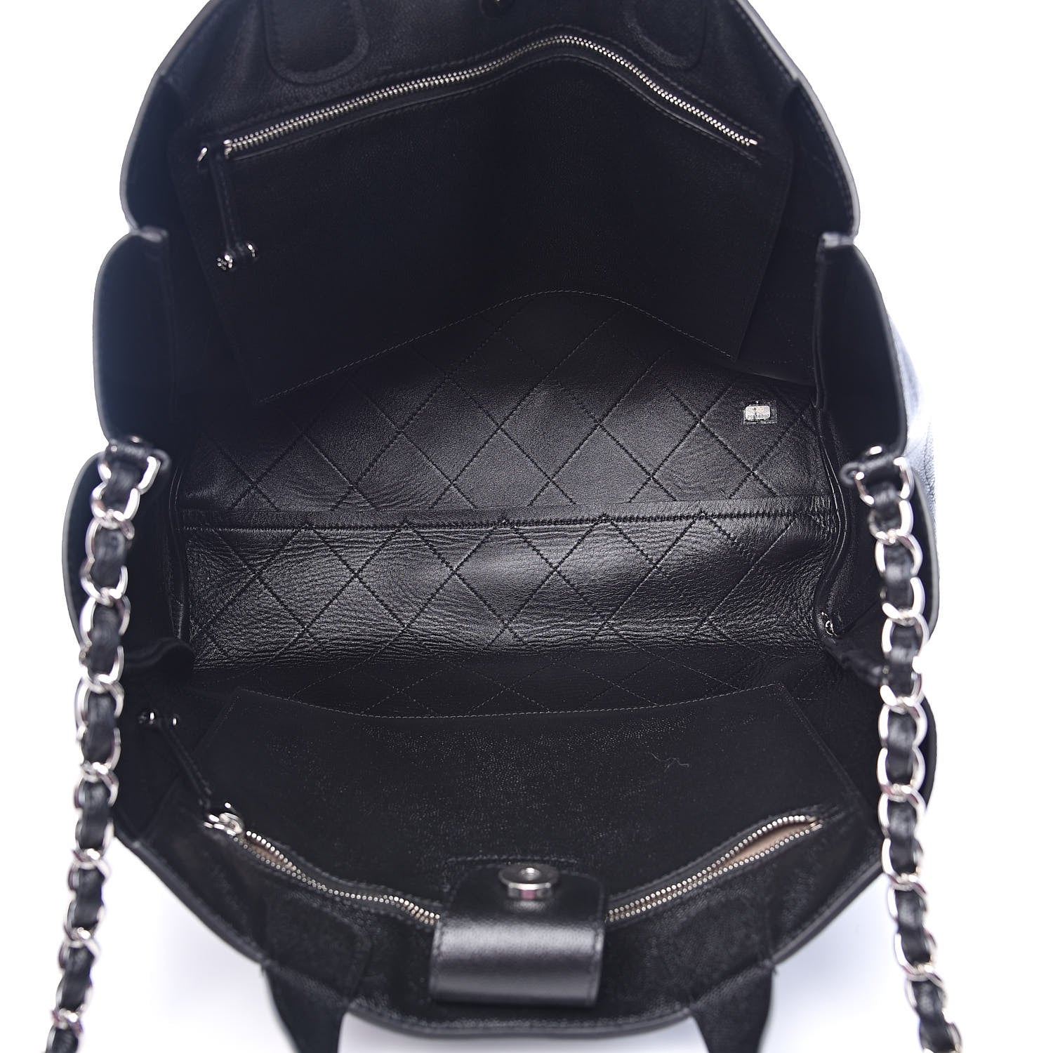 Chanel Caviar Stitched Large Shopping Tote Black 5 of 10