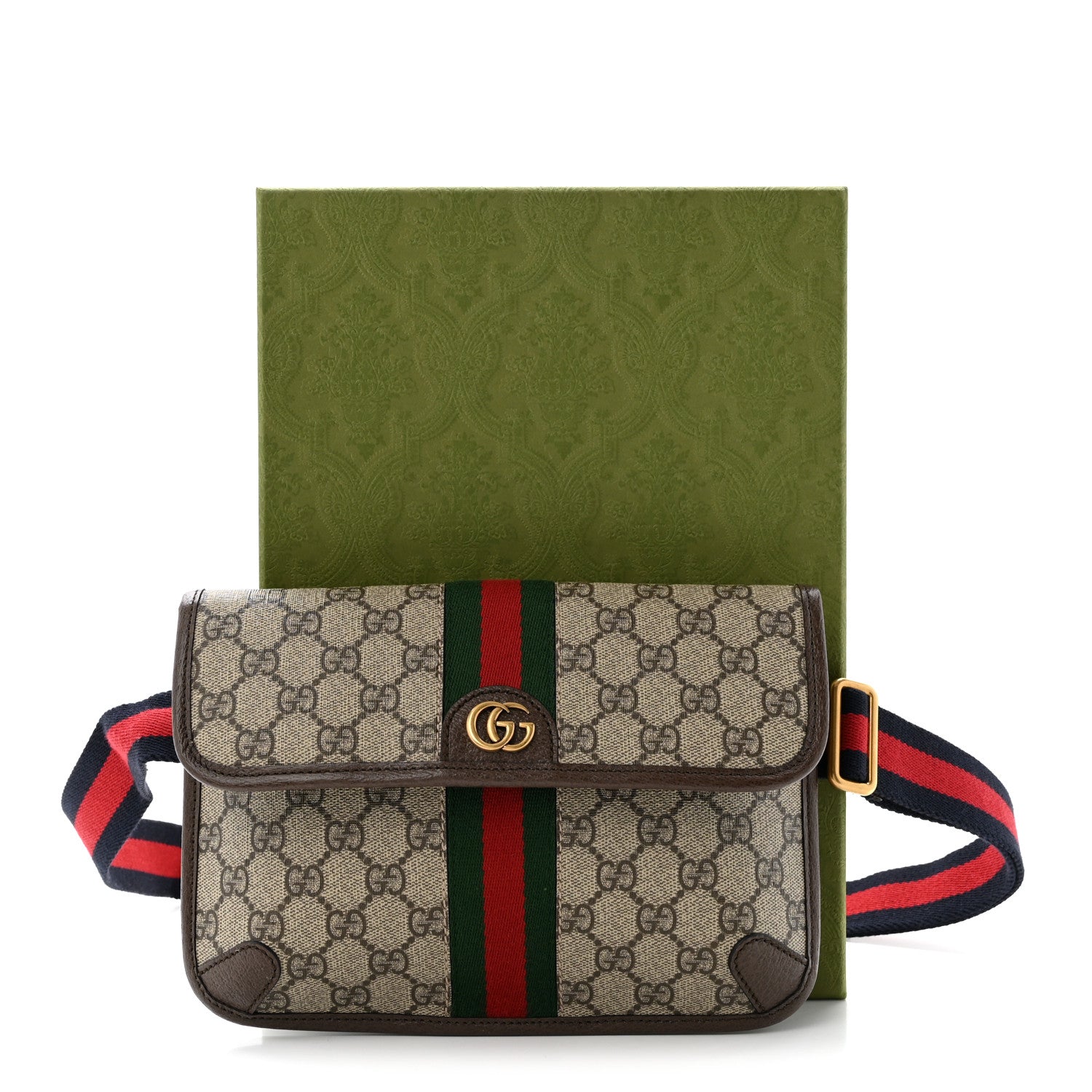 Gucci GG Supreme Monogram Web Small Ophidia Belt Bag Brown 11 of 11