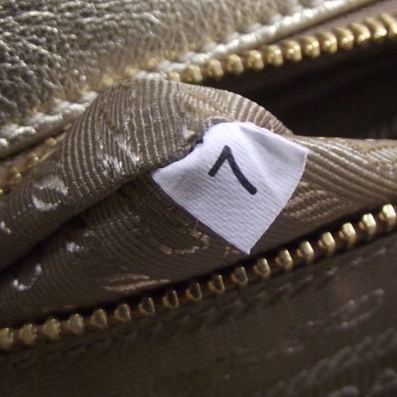 Nappa Gaufre Frame Tote Platino