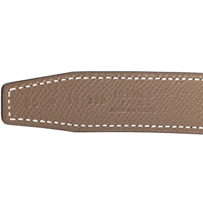 Hermes Swift Epsom 24mm Mini Constance H Belt 85 Black Etoupe 5 of 5