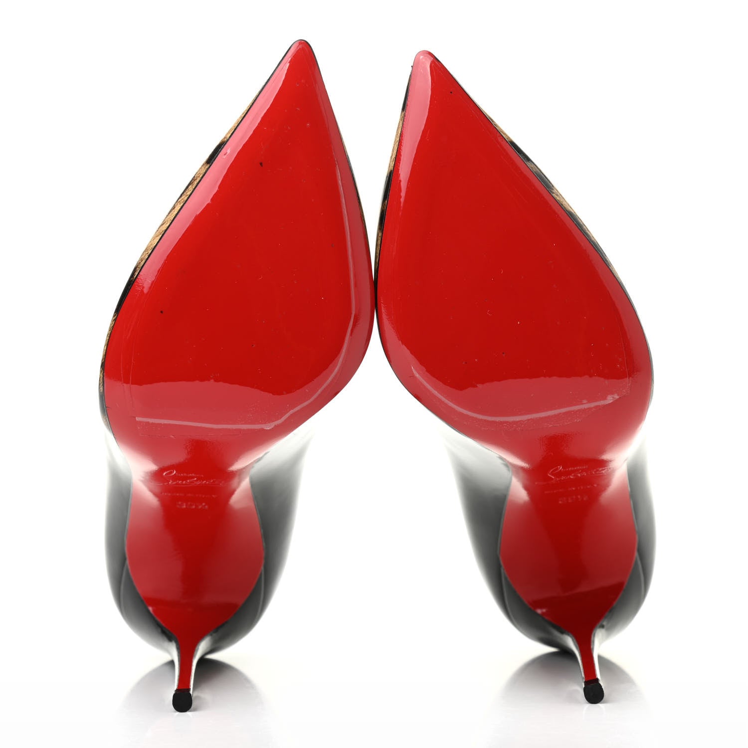 Christian Louboutin Patent Degrade Leopard Pigalle Follies 100 Pumps 39.5 Leopard Black 5 of 9