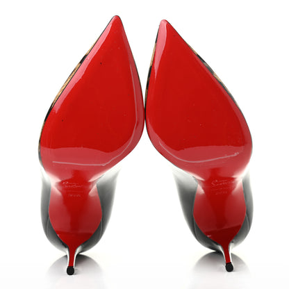Christian Louboutin Patent Degrade Leopard Pigalle Follies 100 Pumps 39.5 Leopard Black 5 of 9