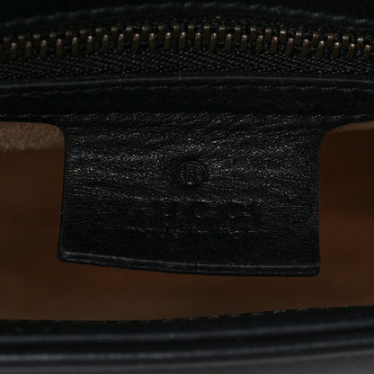 Gucci Calfskin Matelasse Medium GG Marmont Shoulder Bag Black 6 of 9