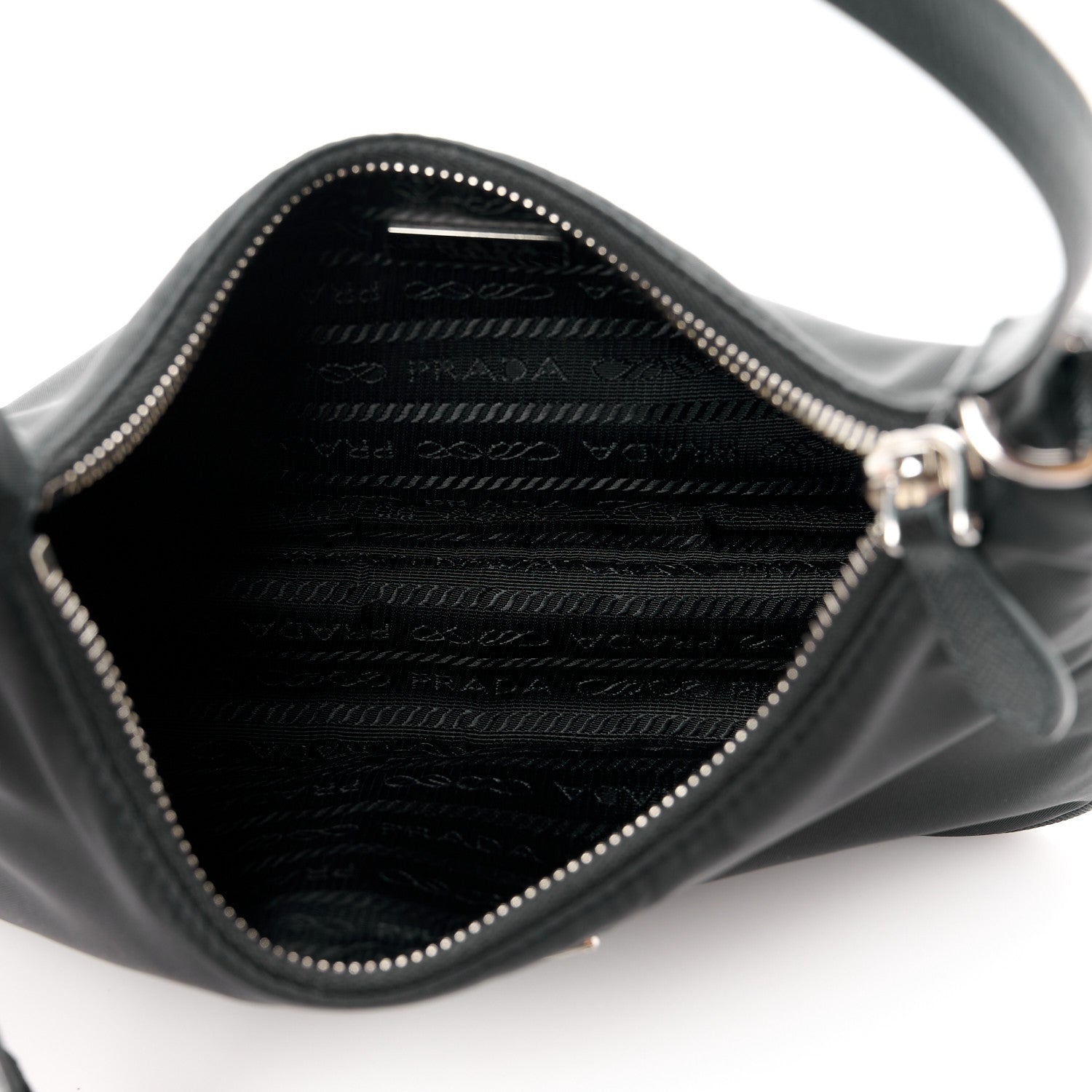 Prada Tessuto Nylon Saffiano Mini Re-Edition 2005 Bag Black 5 of 11