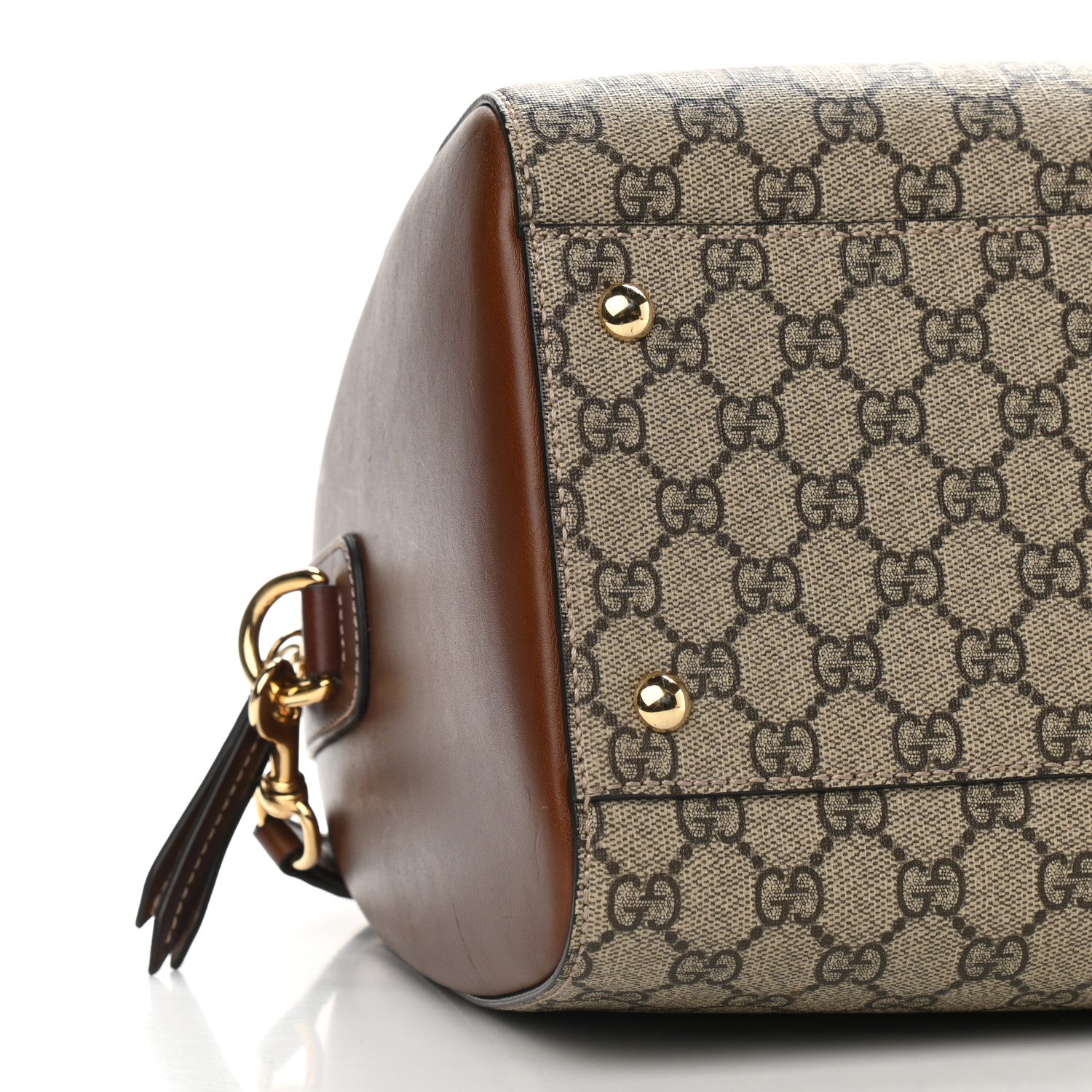 Gucci GG Supreme Monogram Medium Boston Beige Cuir 8 of 10