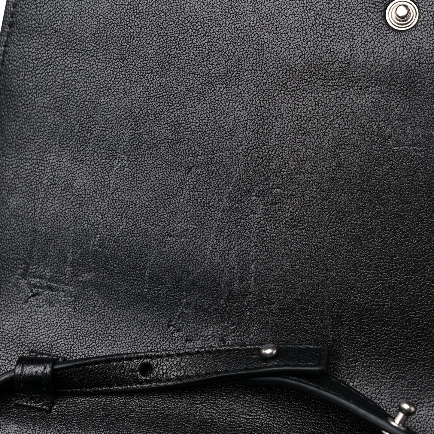 Lambskin Bandana Studded Monogram Chain Wallet Black