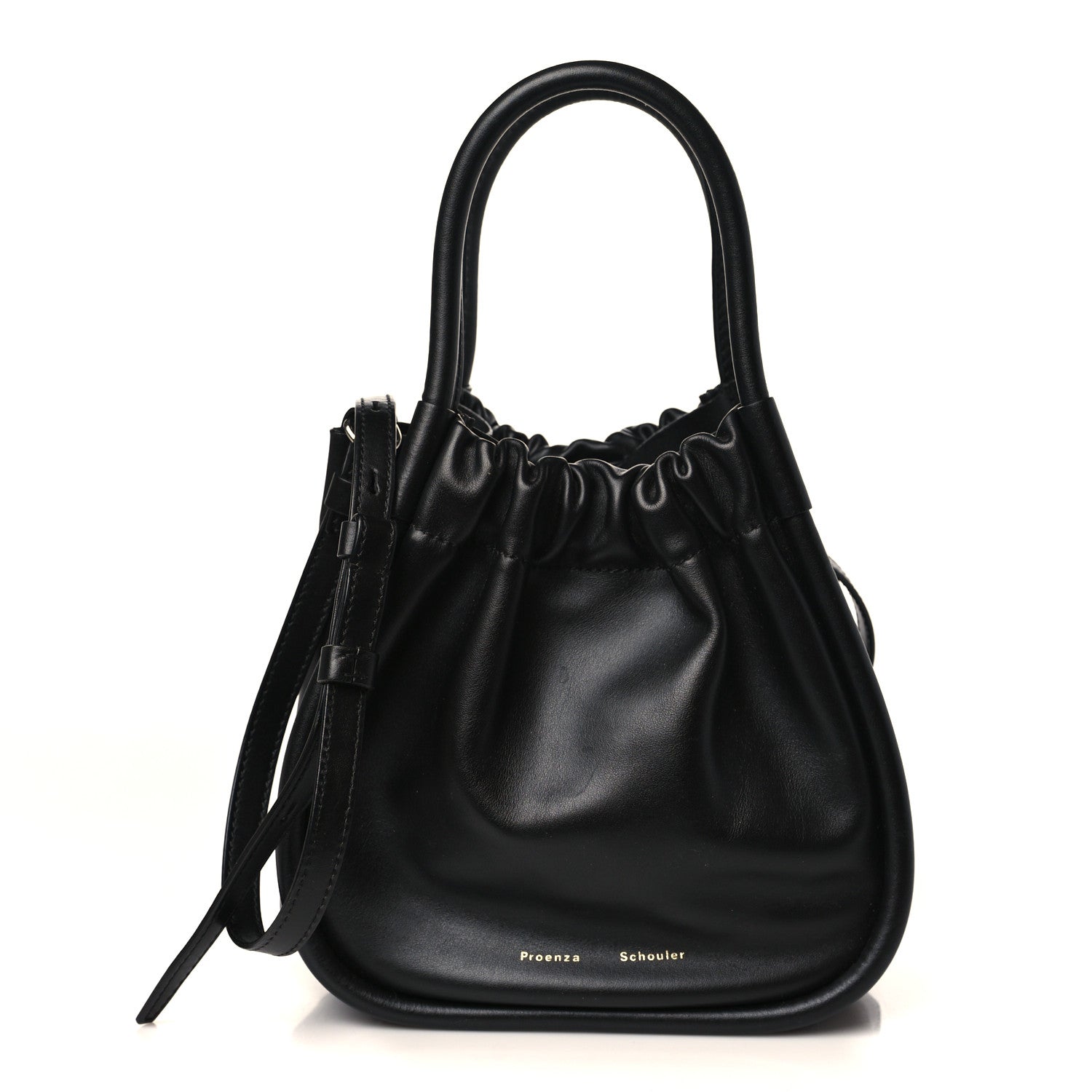 Proenza Schouler Calfskin Small Ruched Tote Black 1 of 10