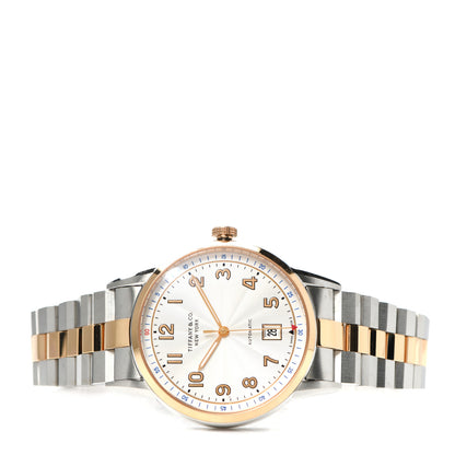 Tiffany Stainless Steel 18K Rose Gold 40mm CT60 3-Hand Automatic Watch 2 of 5