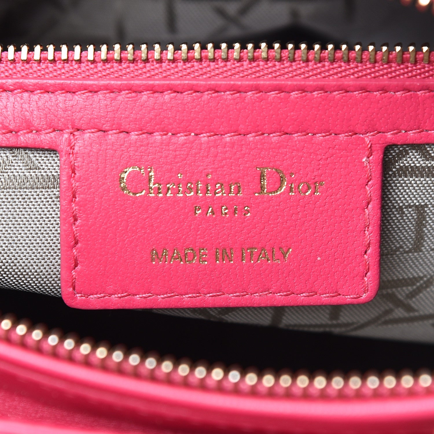 Christian Dior Lambskin Cannage Large Lady Dior Fuchsia 6 of 12