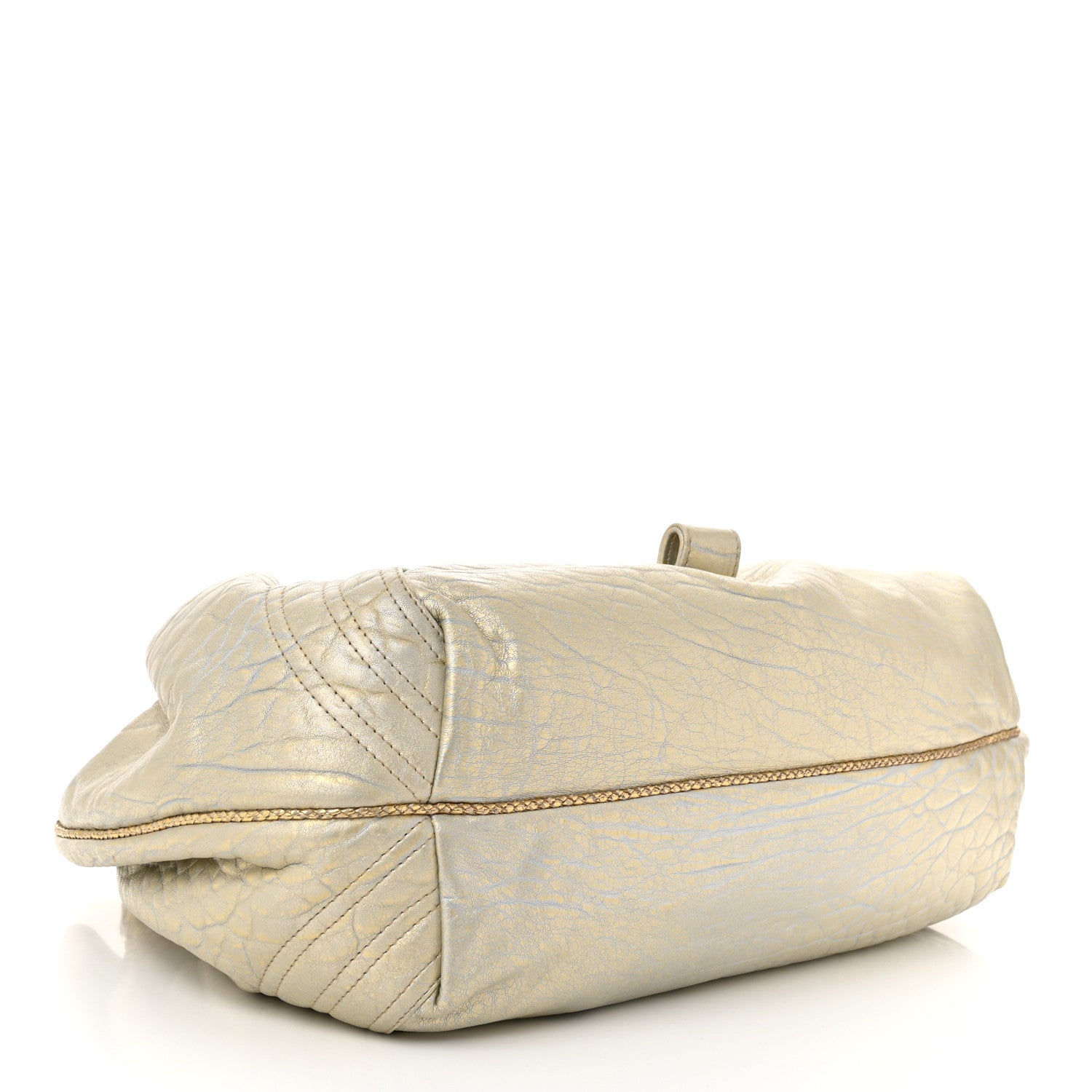 Fendi Nappa Nuvolata Bimetal Spy Oro Argento 4 of 10