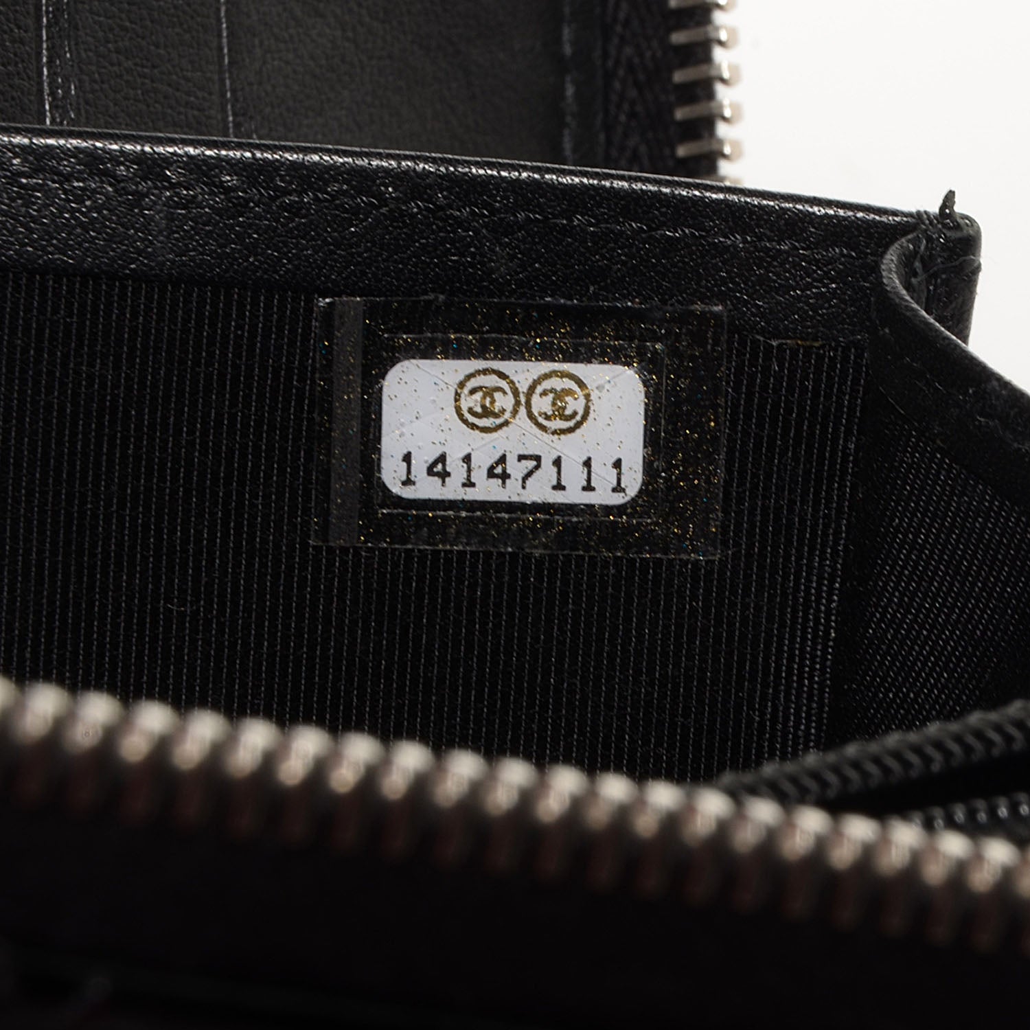 Chanel Patent Quilted Large Zip Around Organizer Wallet Black 7 of 7