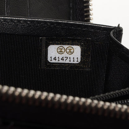 Chanel Patent Quilted Large Zip Around Organizer Wallet Black 7 of 7