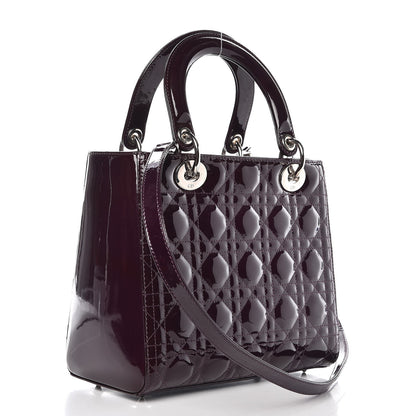 Christian Dior Patent Cannage Medium Lady Dior Purple 3 of 7