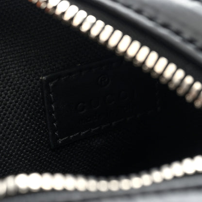 Gucci GG Supreme Monogram Appia Calfskin Web Small Camera Messenger Bag Black Grey 6 of 10