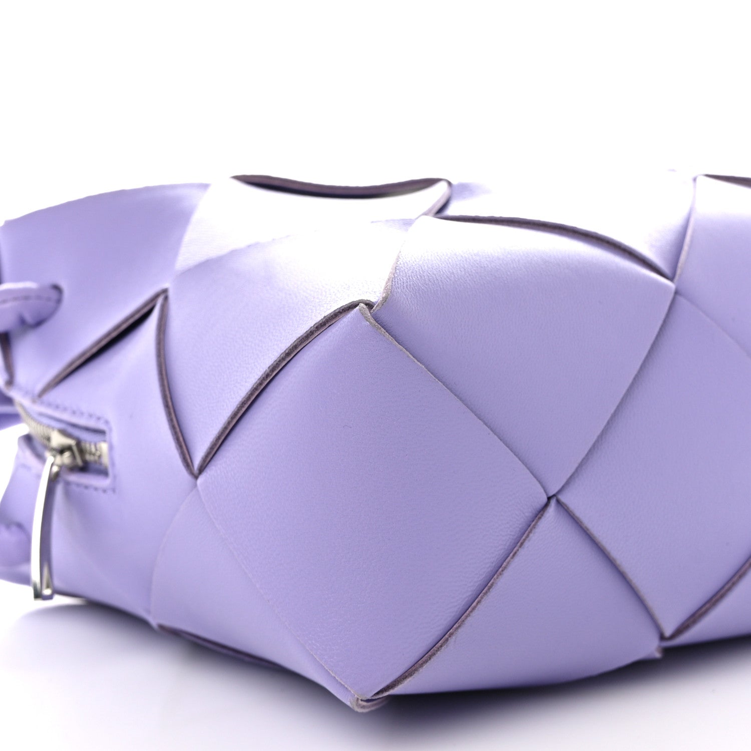 Bottega Veneta Lambskin Maxi Intreccio Small Cassette Camera Bag Wisteria 8 of 9