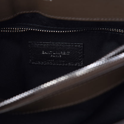 Saint Laurent Calfskin Y Quilted Monogram Medium Loulou Chain Satchel Kaki Fonce 6 of 8