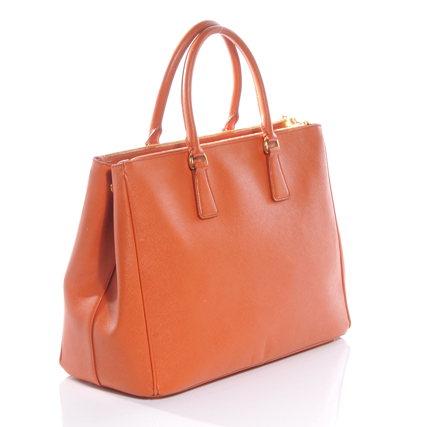 Saffiano Lux Large Tote Papaya