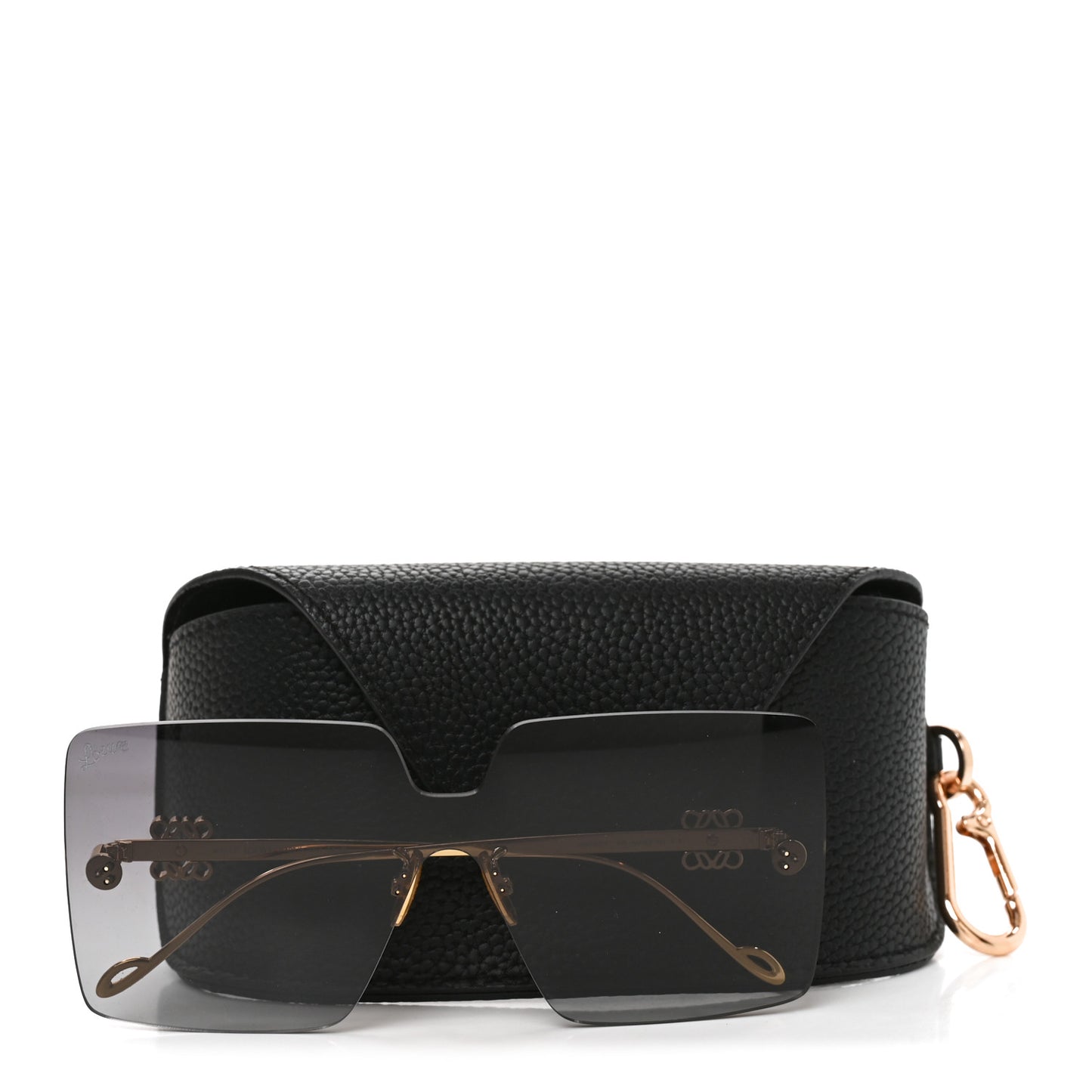 Metal Anagram Square Frame Sunglasses LW40082U Gold