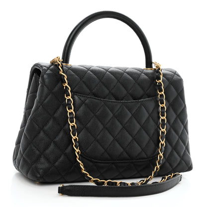 Chanel Caviar Quilted Small Coco Handle Flap Black 3 of 10