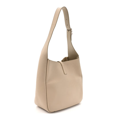 Saint Laurent Smooth Calfskin Small Le 5 A 7 Soft Hobo Sea Salt 3 of 10