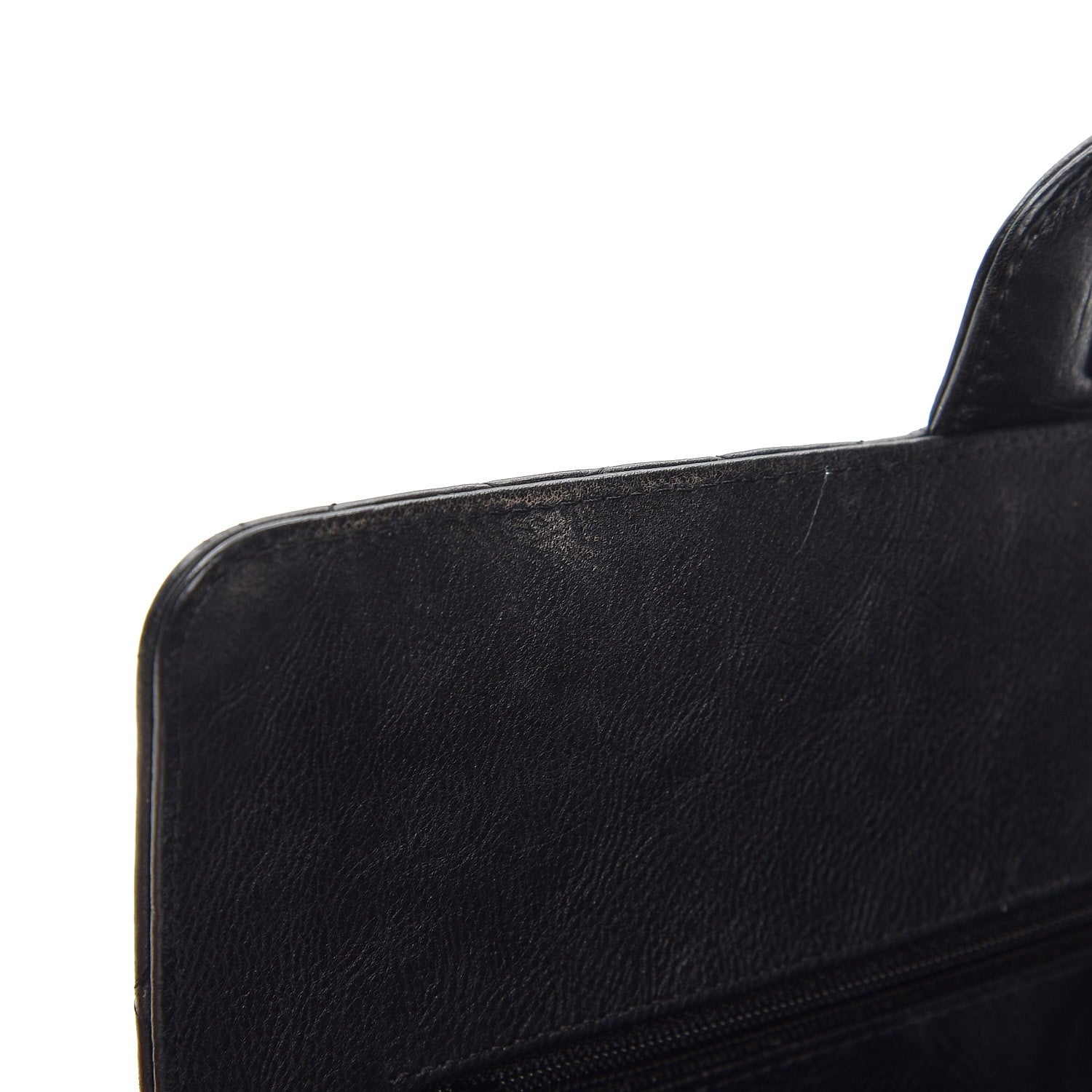 Chanel Crumpled Calfskin Quilted Medium Double Flap So Black 10 of 12