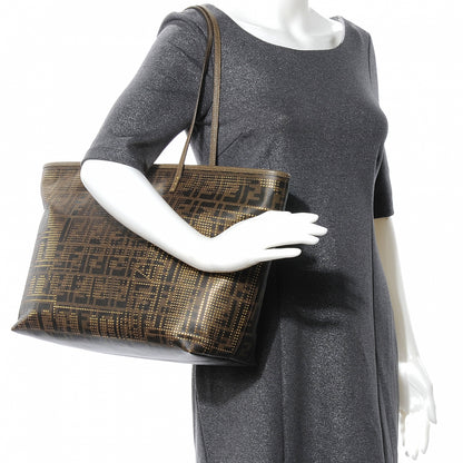 Fendi Zucca Lampo Roll Tote Gold 2 of 7