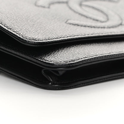 Chanel Caviar Timeless CC Wallet On Chain WOC Black 11 of 13