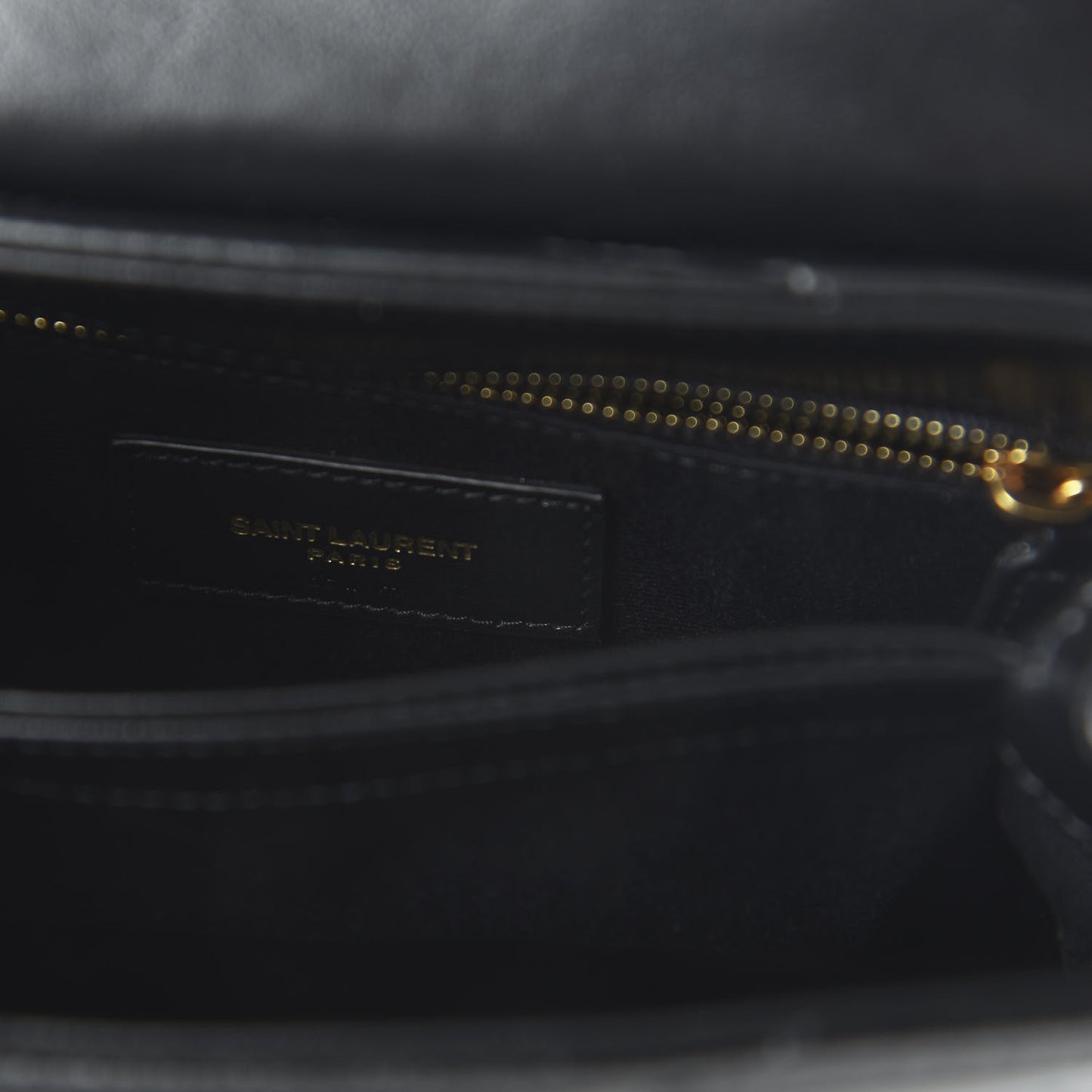 Calfskin Y Quilted Monogram Toy Loulou Crossbody Bag Black