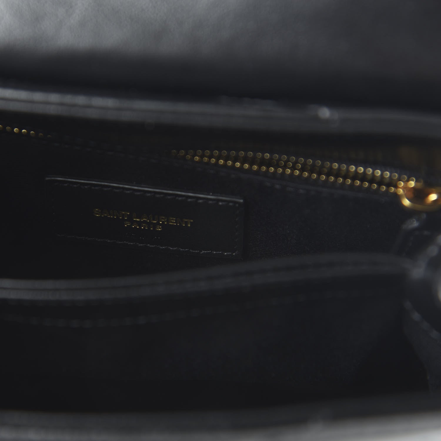 Saint Laurent Calfskin Y Quilted Monogram Toy Loulou Crossbody Bag Black 8 of 10