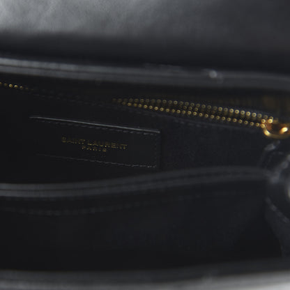 Saint Laurent Calfskin Y Quilted Monogram Toy Loulou Crossbody Bag Black 8 of 10