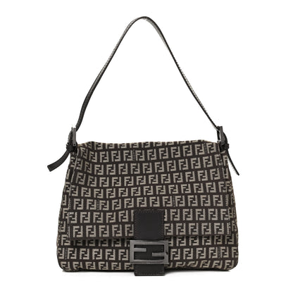 Fendi Zucchino Vitello Mama Baguette Testa di Moro Beige 2 of 10