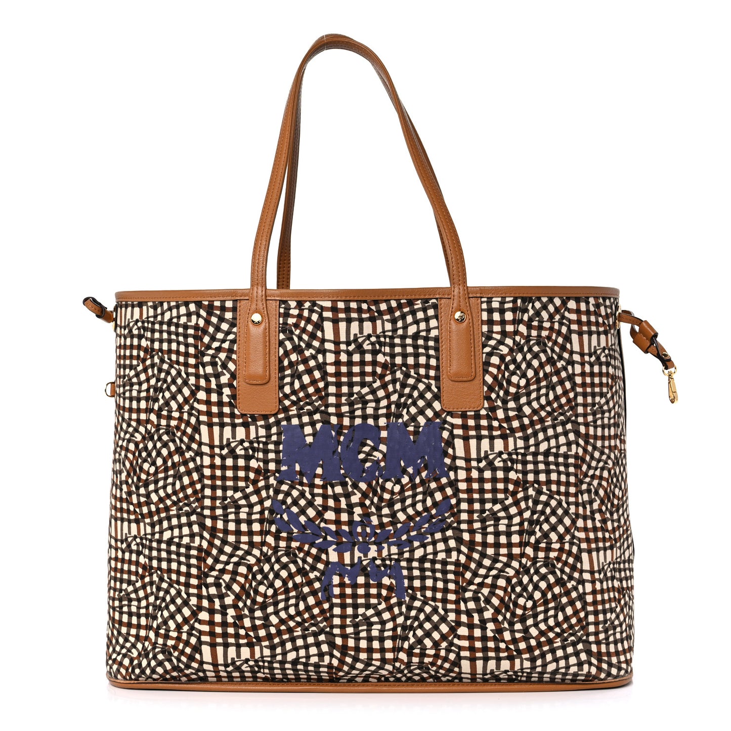 Visetos Large Liz Reversible Shopper Tote Cognac