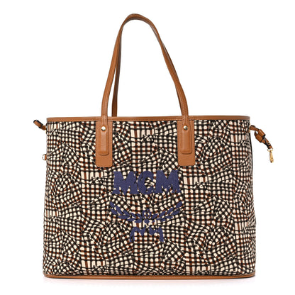 MCM Visetos Large Liz Reversible Shopper Tote Cognac 9 of 14