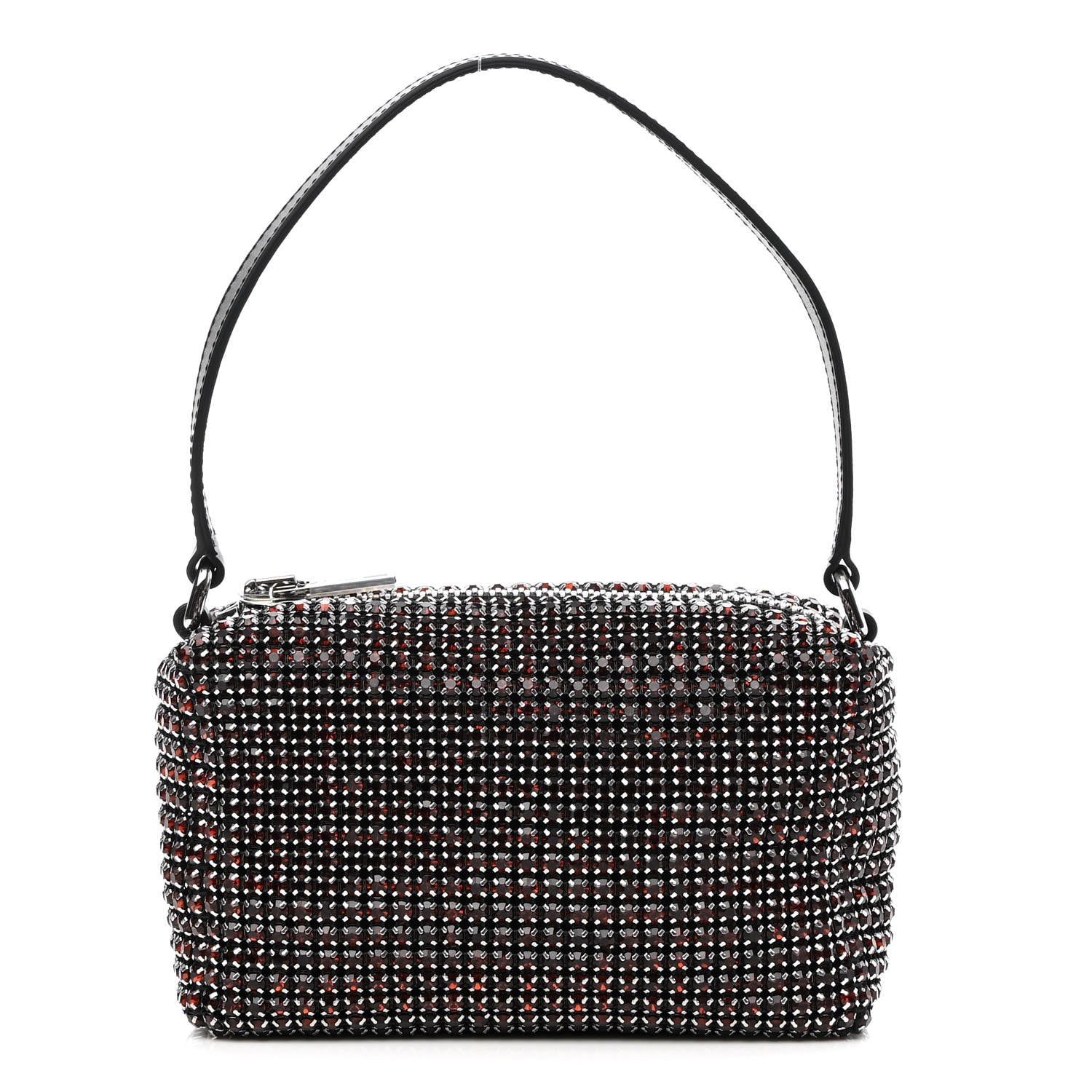 Alexander Wang Mesh Crystal Rhinestone Mini Heiress Pouch Cola 1 of 8