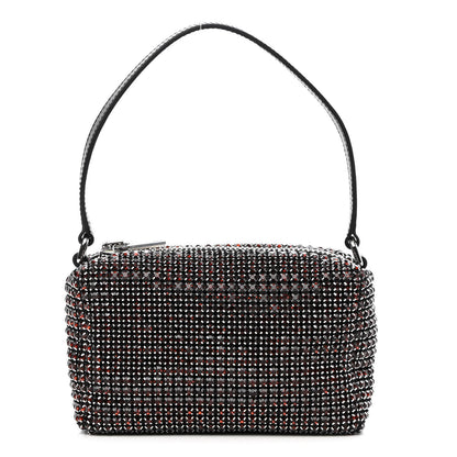 Alexander Wang Mesh Crystal Rhinestone Mini Heiress Pouch Cola 1 of 8