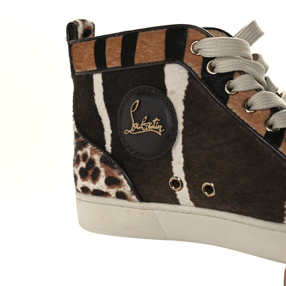 Christian Louboutin Calf Hair Animal Print Rantus Orlato Flat Sneakers 38 Multicolor 10 of 13